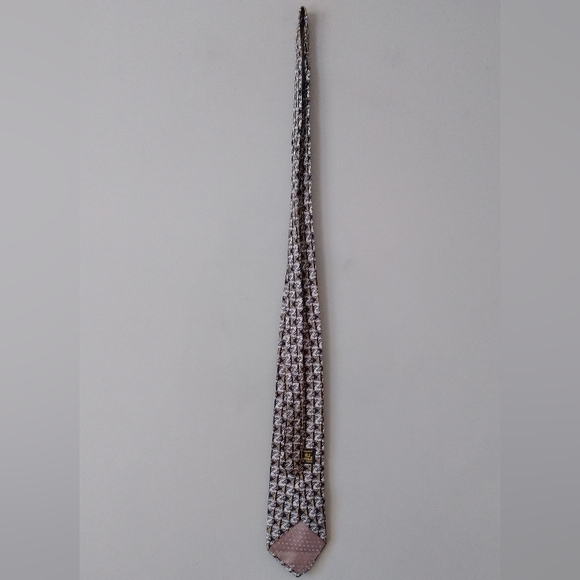 Henri Christian 100% Silk Old World Pattern Tie - Picture 5 of 5